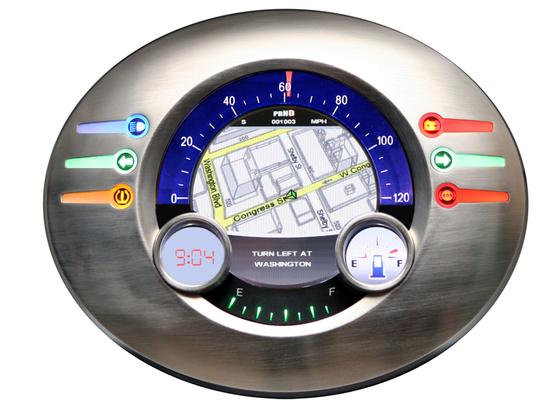 Illustration for article titled Yazaki LCD Gauge Cluster Concept: Reconfigurable, Linux-Based, Looks Awesome